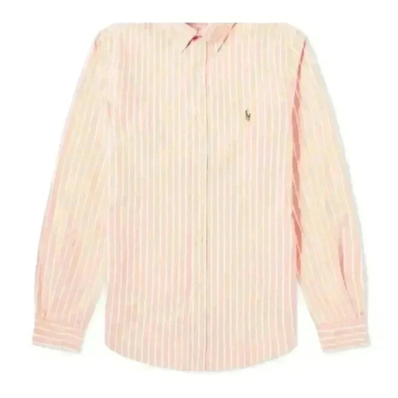 Ralph Lauren Striped Collared Classic-Fit Button-Down Shirt - Size 16 32/33 - Picture 1 of 16